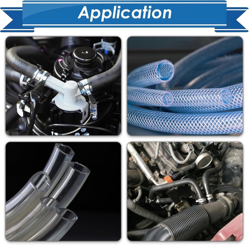 Eoppen 72Pcs Spring Hose Clamps Fuel Line Silicone Vacuum Hose Low Pressure Air Clamps & Sleeving Automotive Replacement Fastener Assortment Kit 6 Sizes (7mm 10mm 11mm 14mm 16mm 18mm) Black - Image 5